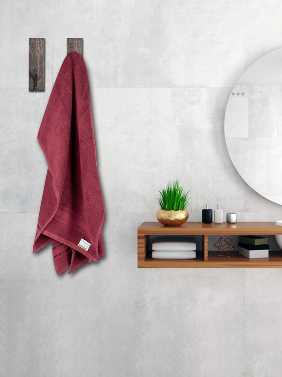 Premium Soft & Absorbent Maroon Terry Bath Towel