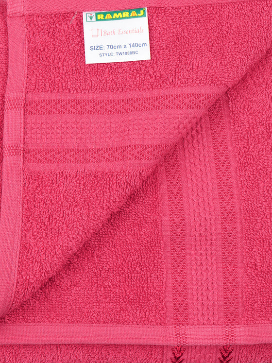 Premium Soft & Absorbent Pink Terry Bath Towel