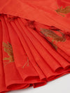 Bhagalpuri Jute Embroidery Saree Red BJS39