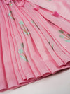 Bhagalpuri Jute Flower Embroidery Saree Pink BJS28