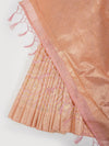 Stylish Light Orange & Pink Semi Kora Cotton Saree SK75