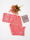 Womens Bhagalpuri Jute Flower Embroidery Saree Pink BJS24