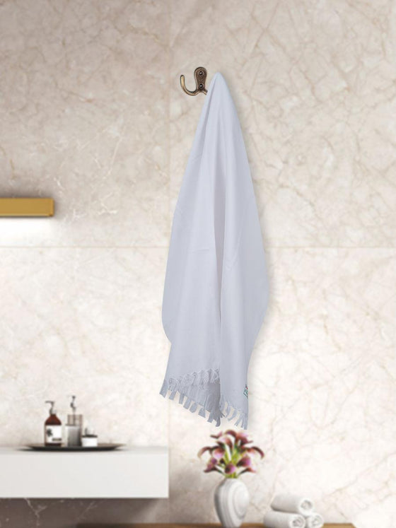 Cool Touch Cotton White Bath Towel (2 PCs Pack)