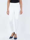 Ankle Fit Spandex Stretchable Leggings White